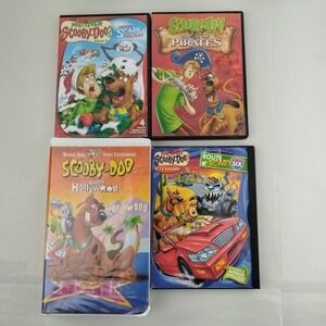Scooby Doo DVD VHS Tape Lot 4 Whats New Pirates Hollywood Movie TV Show Mix Y2K